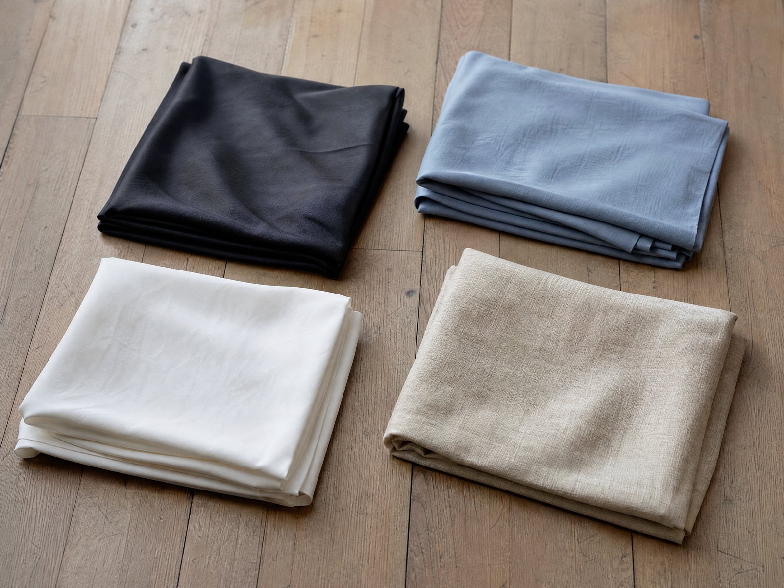 Four cones of yarn in merino, lambswool, cotton and bamboo viscose