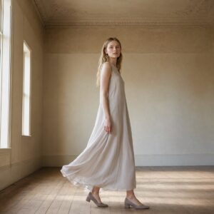 Chislehurst sleeveless column dress — Everyday Column Dresses by ORASCI. worn by a model.