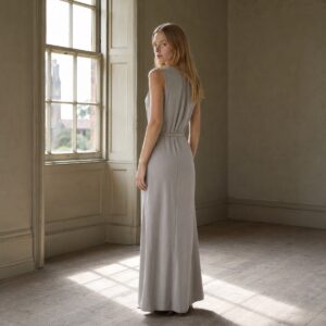 Farnborough sleeveless column dress — Everyday Column Dresses by ORASCI. worn by a model.