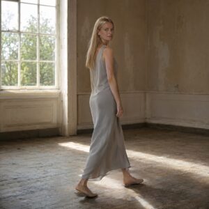 Pearl Wharf sleeveless column dress — Everyday Column Dresses by ORASCI. worn by a model.
