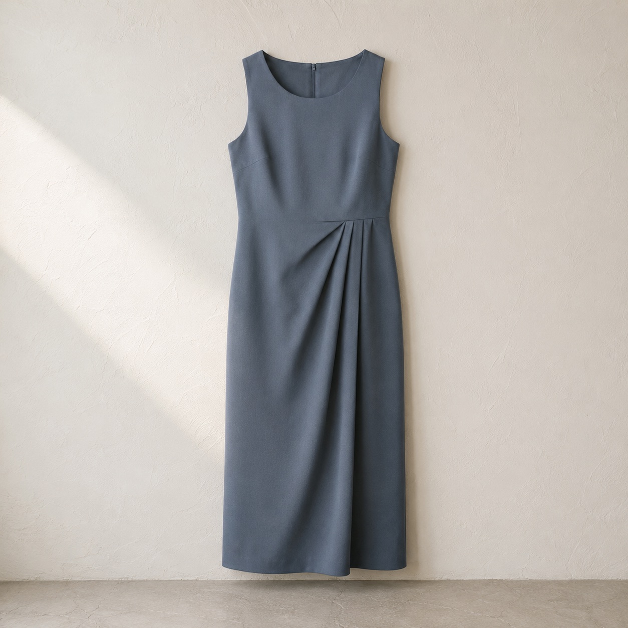 Slate Hollow sleeveless column dress — Everyday Column Dresses by ORASCI. product photograph on a white background.