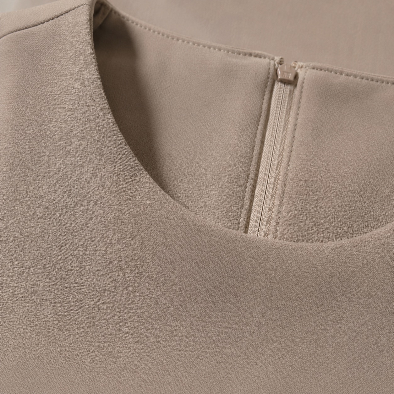 Hazel Court straight column dress — Everyday Column Dresses by ORASCI. close detail of the fabric and finish.