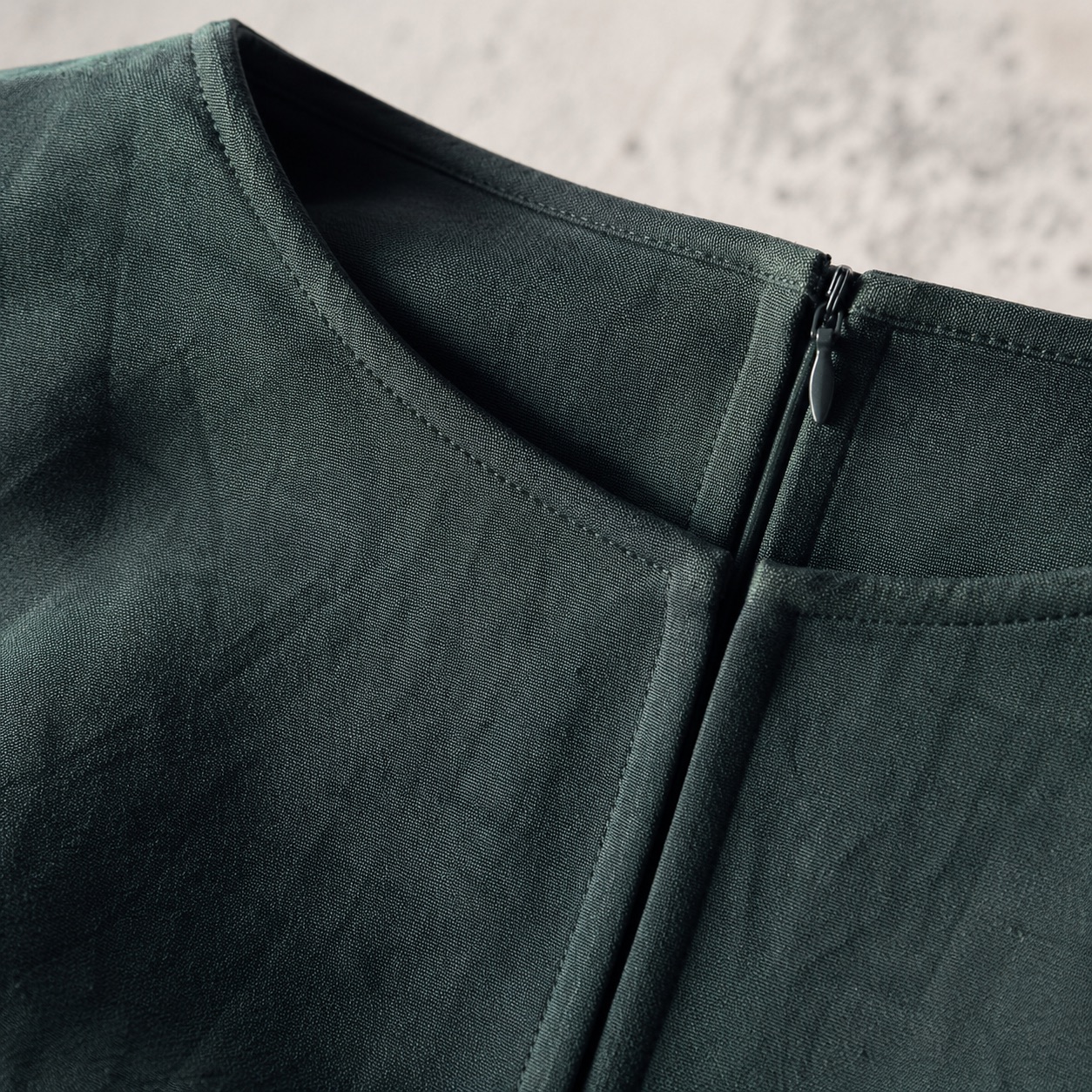 Petts Wood straight column dress — Everyday Column Dresses by ORASCI. close detail of the fabric and finish.