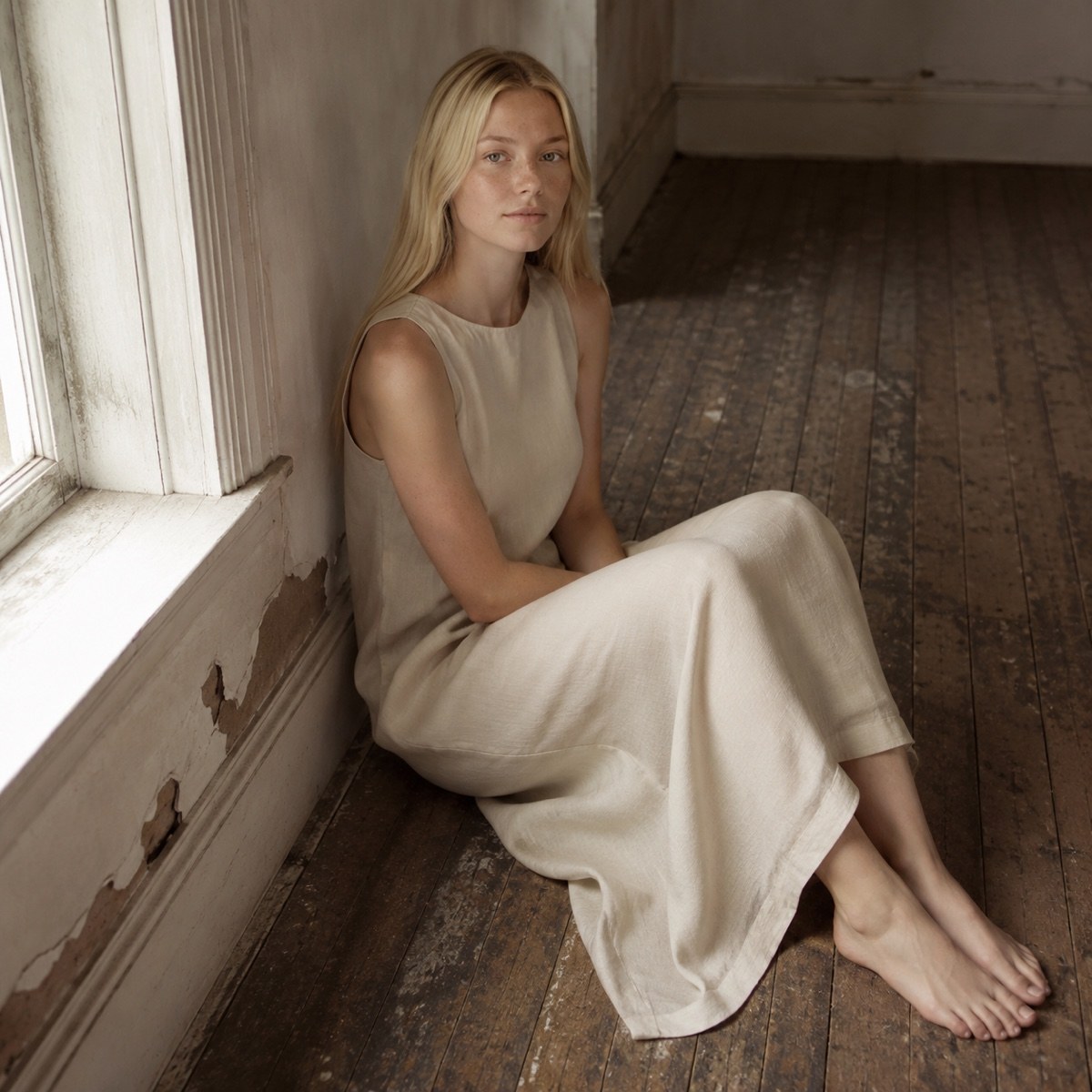 Petts Wood straight column dress — Everyday Column Dresses by ORASCI. worn by a model.