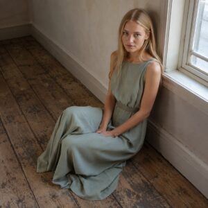 Alder Lane sleeveless column dress — Everyday Column Dresses by ORASCI. worn by a model.
