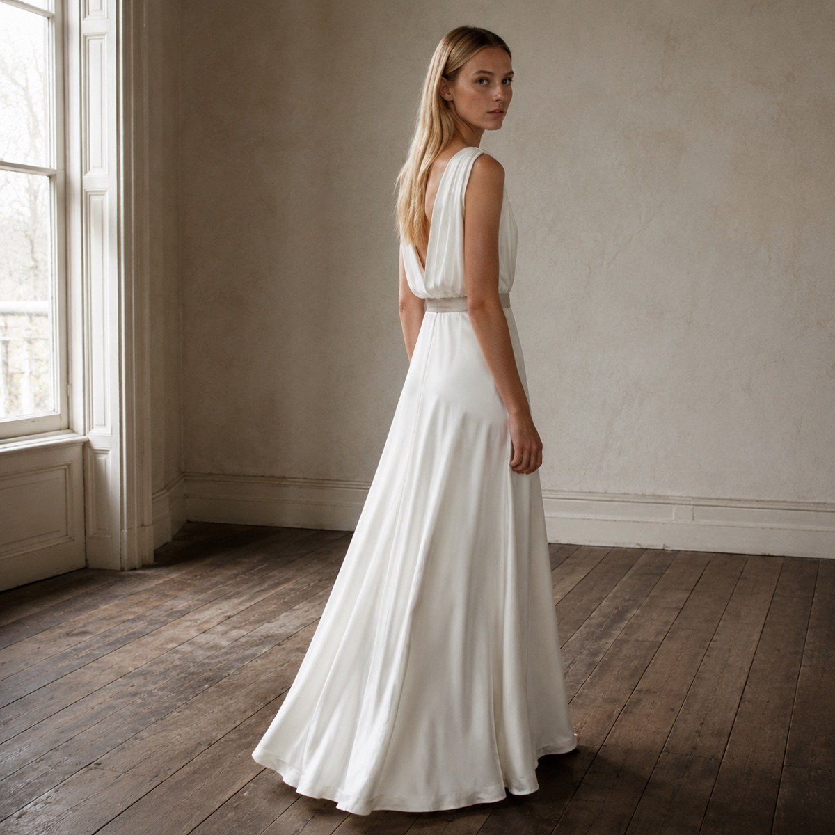 Keston floor-length evening gown — Evening Gowns and Body-Skimming Dresses by ORASCI. worn by a model.