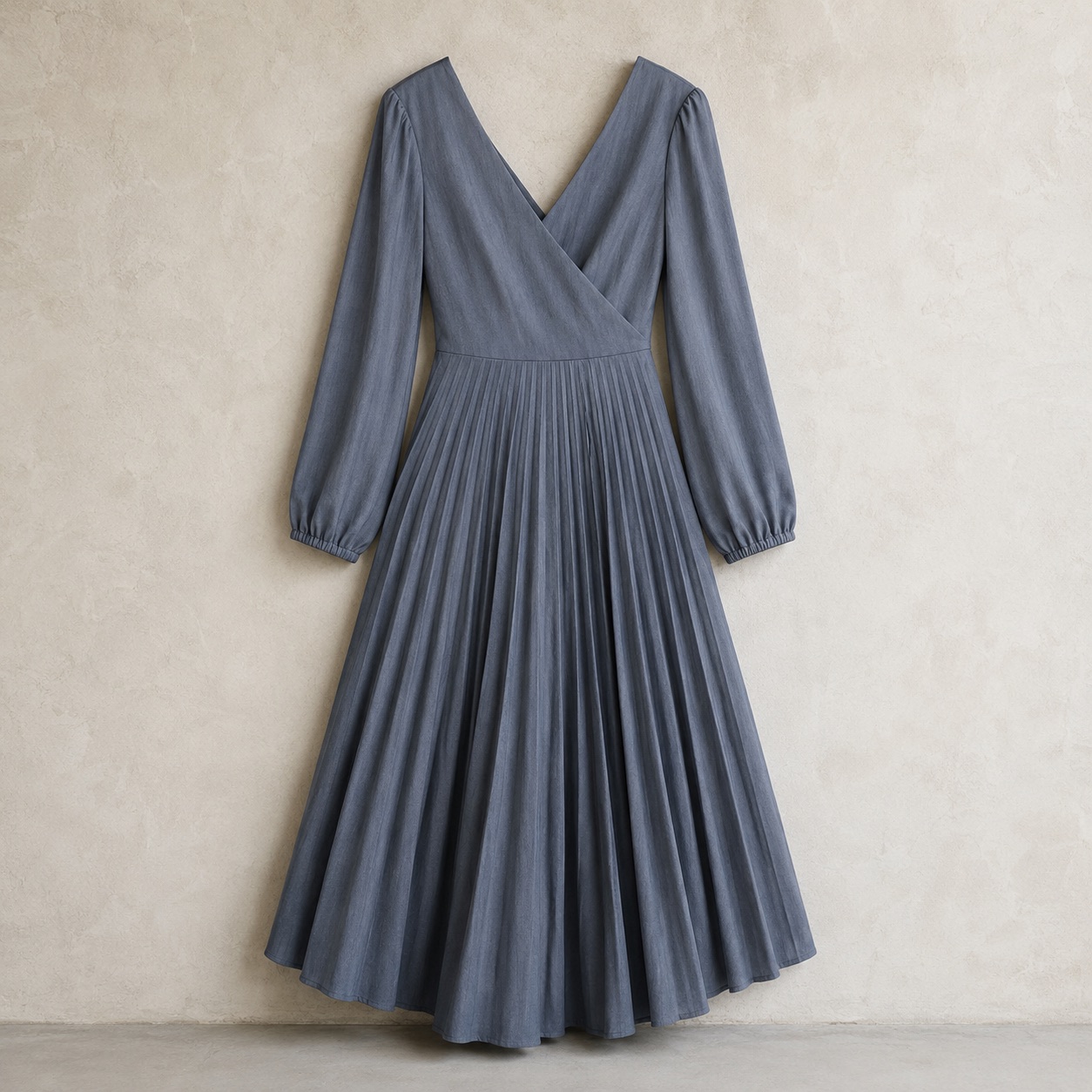 Chislehurst sunray-pleat midi dress — Pleated Midi Dresses by ORASCI. product photograph on a white background.