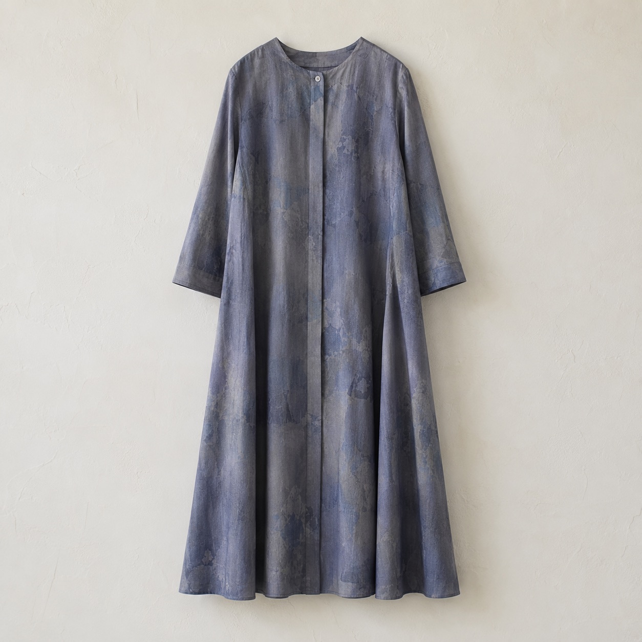 Shortlands collarless shirt dress — Shirt Dresses by ORASCI. product photograph on a white background.
