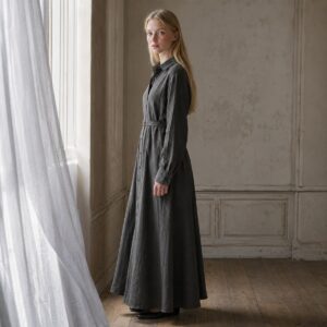 Alder Lane belted shirt dress — Shirt Dresses by ORASCI. worn by a model.