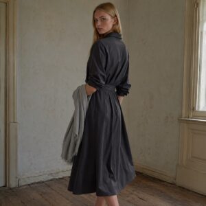 Meadow Gate belted shirt dress — Shirt Dresses by ORASCI. worn by a model.