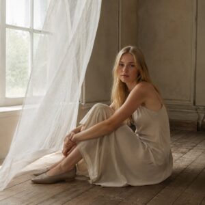 Hayes Common bias-cut slip maxi dress — Slip Maxi Dresses by ORASCI. worn by a model.