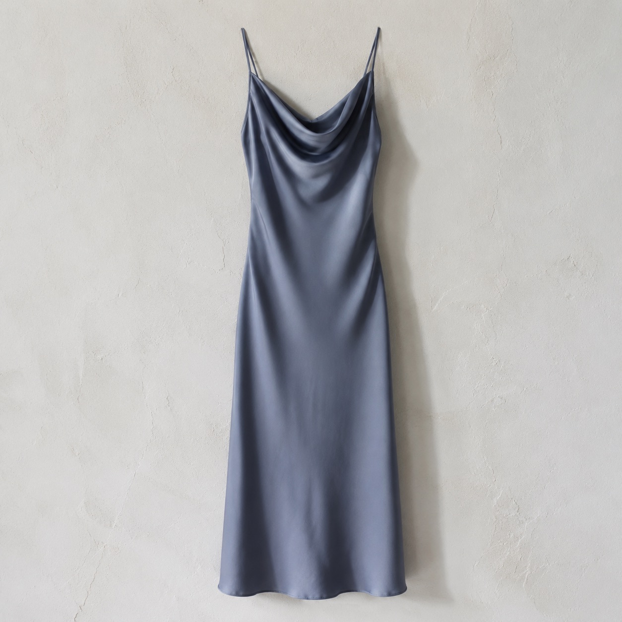 Slate Hollow cowl-neck slip dress — Slip Maxi Dresses by ORASCI. product photograph on a white background.